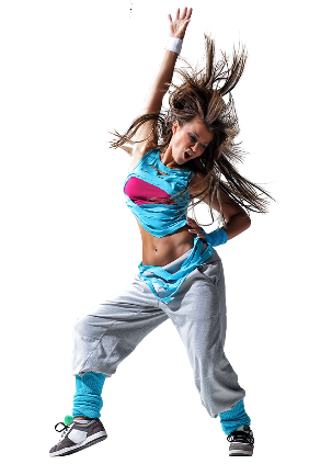 Image of dancing girl to supplement Website Design service