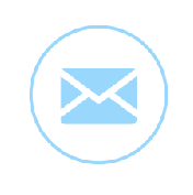 Image of circle with envelope inside to support email service